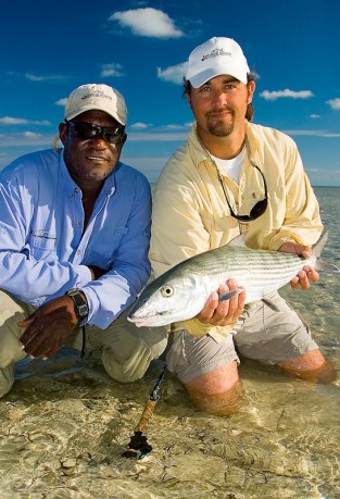 Clockwise from left: Josie, angler, bonefish.  Photo: rustychinnisimages.com