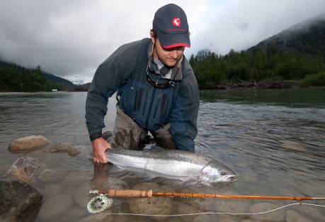 This fish ate on the hangdown.  Nice rod, John.