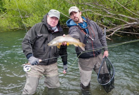 Chile West Trip Report November 2010 Everett and a nice Palena fish. Photo: David Anchell