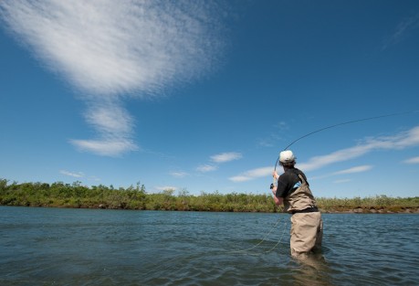 Spey Tip - Relax Brian loads the rod deep. Photo: Cameron Miller