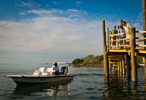 Bonefishing Skiff and Dock